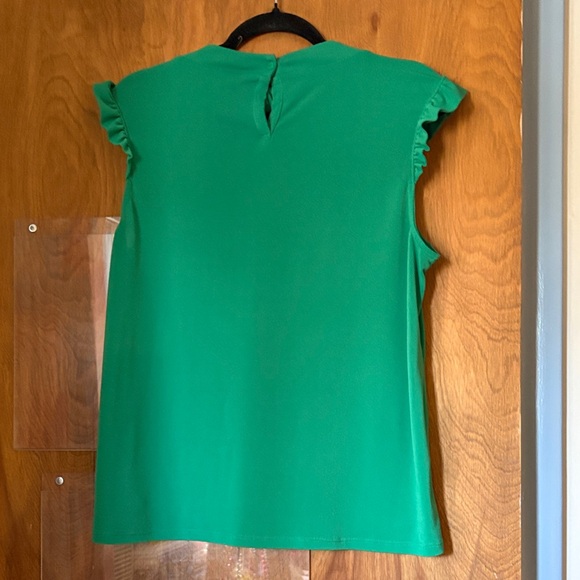 Adrianna Papell Green Ruffle Sleeveless Blouse - Picture 5 of 5